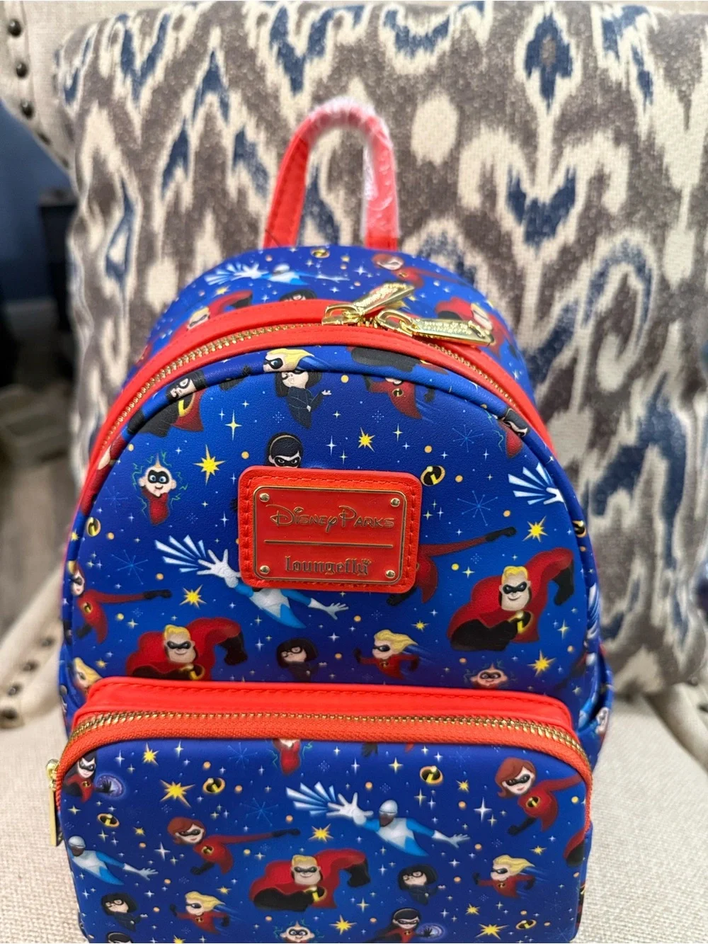 Loungefly Disney Parks Incredibles Blue and Red Kids Mini Backpack